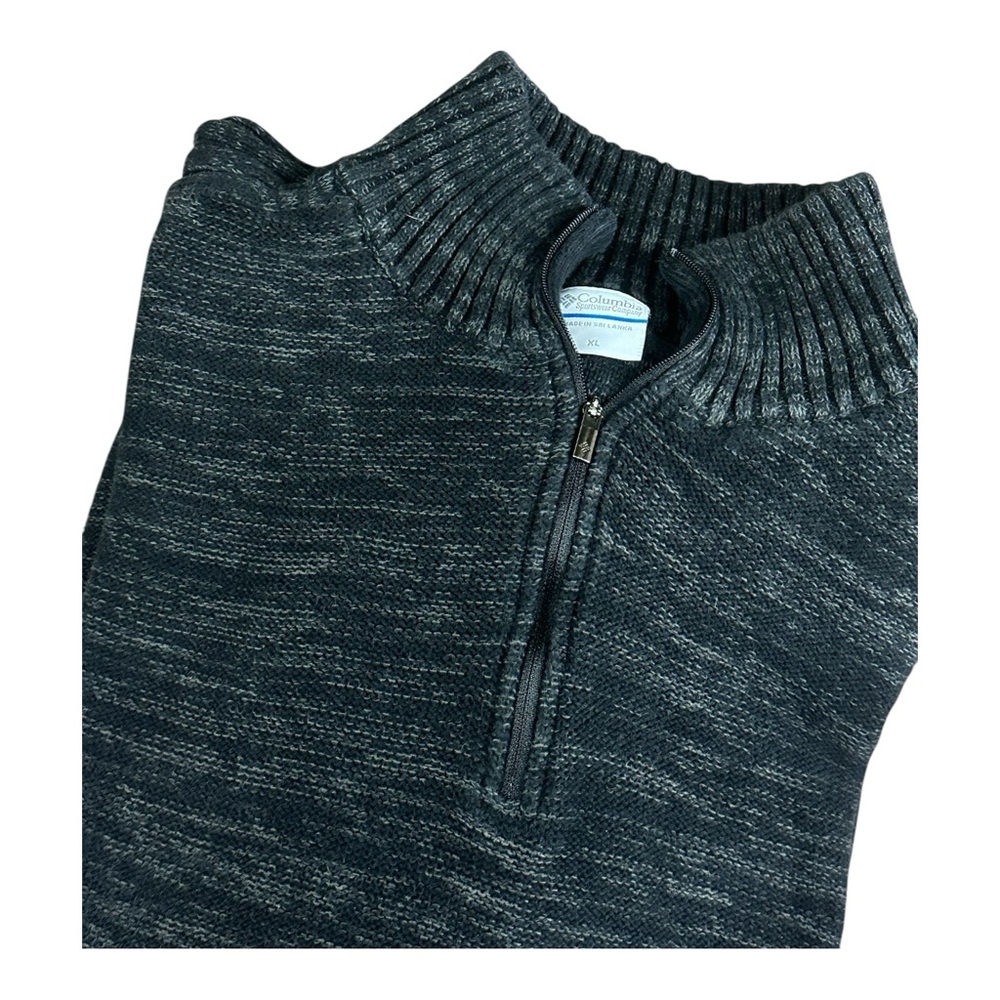 Columbia Sportswear Men’s Quarter-Zip Sweater – Dark Gray Marled – Size XL